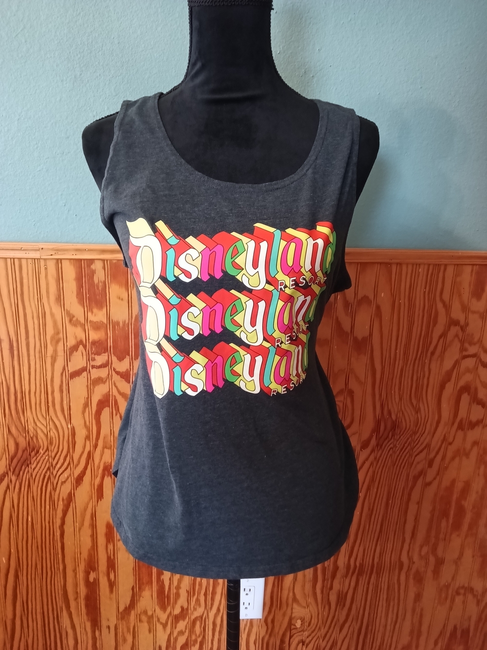 Women's Charcoal Graphic Tank Top